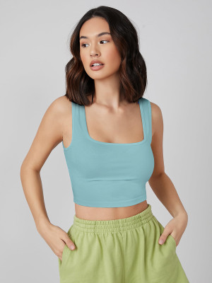 Dressberry Casual Solid Women Light Green Top