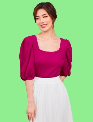 Dream Beauty Fashion Casual Solid Women Pink Top