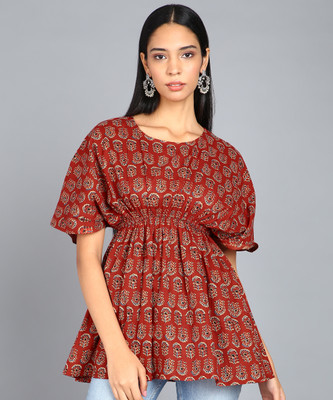 Blocks Of India Casual Printed Women Multicolor Top