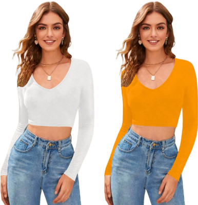 Maheshvi Casual Solid Women Multicolor Top