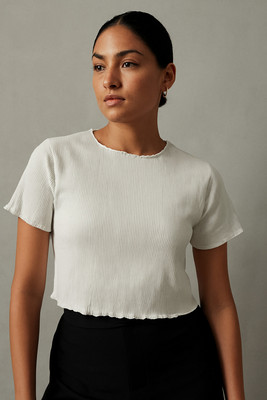 Blueribon Casual Striped Women White Top