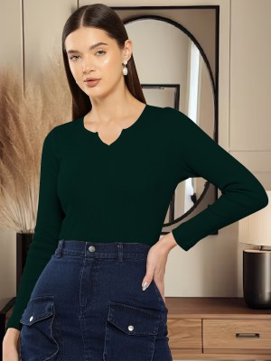 Dream Beauty Fashion Casual Solid Women Green Top