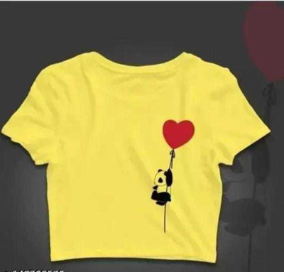 karan gupta Casual Printed Women Yellow Top