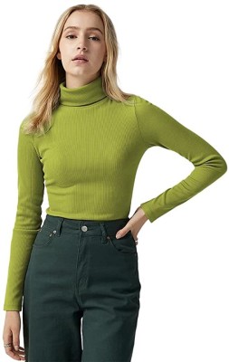 Redamancii Casual Solid Women Green Top