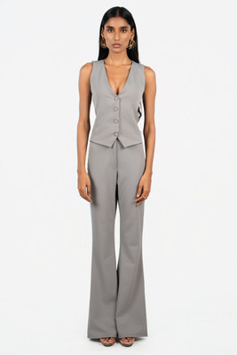 COLOR CAPITAL Casual Solid Women Grey Top