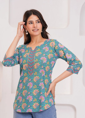 HouseOfCommon Party Printed Women Multicolor Top