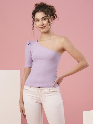 Globus Casual Self Design Women Purple Top