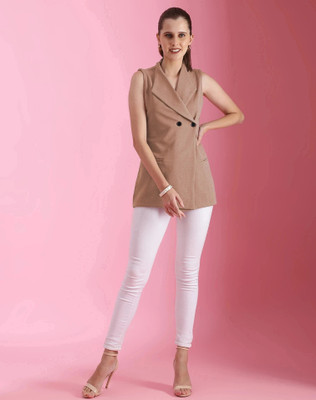 Selvia Casual Solid Women Brown Top