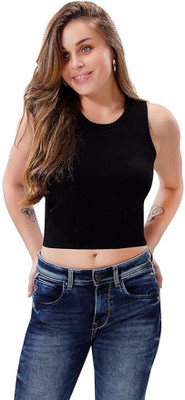 Smileai Fashion Casual Solid Women Black Top