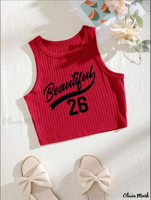 toystshirt Casual Printed Women Red Top