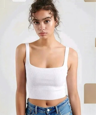 SriSaras Casual Solid Women White Top