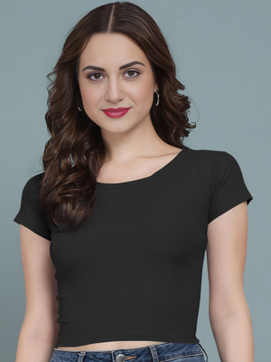 Kashonaa Casual Solid Women Black Top
