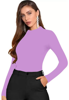 Maheshvi Casual Solid Women Purple Top