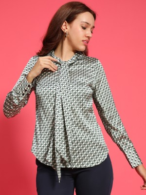 OXOLLOXO Casual Printed Women Green Top