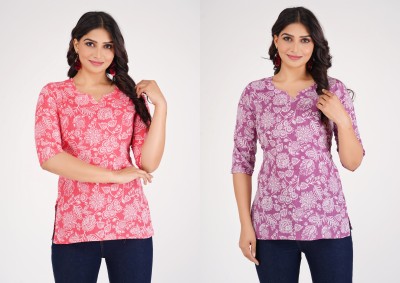 RISHI CREATION Casual Floral Print Women Multicolor Top