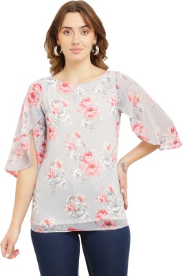 VEDANSH ENTERPRISES Casual Printed Women Grey, White, Red Top