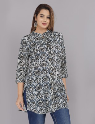 Highlight fashion export Casual Printed Women Grey Top
