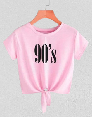 HouseOfCommon Casual Printed Women Pink Top
