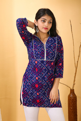 LILUDI Casual Printed Women Blue Top