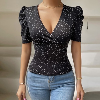 BoStreet Casual Printed Women Black Top