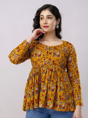 Rudraa Fashions Casual Printed Women Multicolor Top