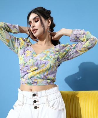 Berrylush Casual Printed Women Multicolor Top