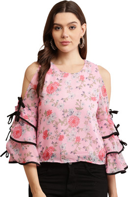 Raabta Fashion Party Floral Print Women Multicolor Top