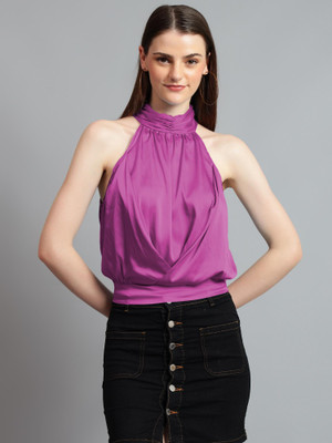 KOTTY Casual Solid Women Pink Top