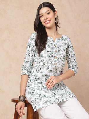 Janakdulari fashion Formal Printed Women Green Top