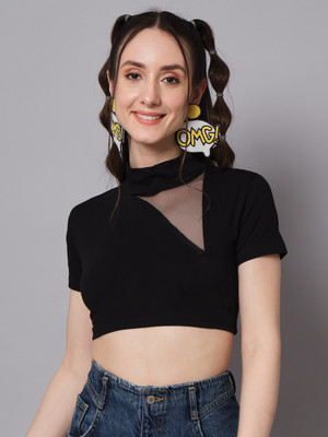 THE DRY STATE Casual Printed Women Black Top