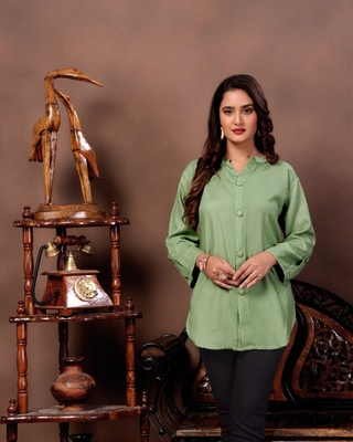 SHYAMLI FASHION Casual Solid Women Light Green Top