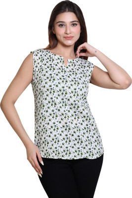 Ogarti Casual Printed Women Green Top