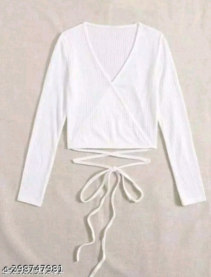 Sovi fashion Casual Solid Women White Top
