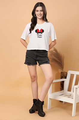 FURRR Casual Self Design Women White Top