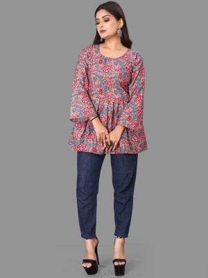 Kanchanpushp Casual Embroidered Women Multicolor Top