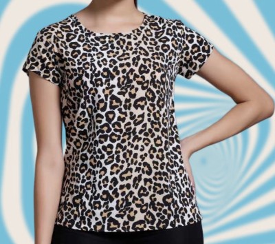 PARVKreations Casual Printed Women Brown Top