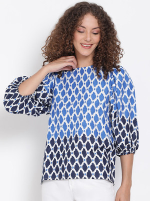 OXOLLOXO Casual 3/4 Sleeve Solid Women Multicolor Top