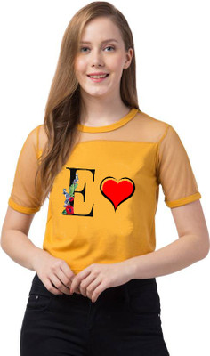 GP GARMENTS Casual Printed Women Yellow Top