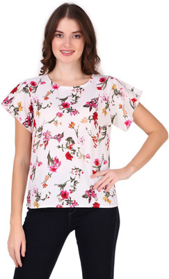 Somatic Casual Printed Women White Top