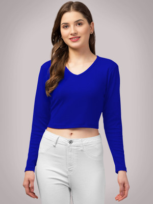 Maheshvi Casual Solid Women Blue Top
