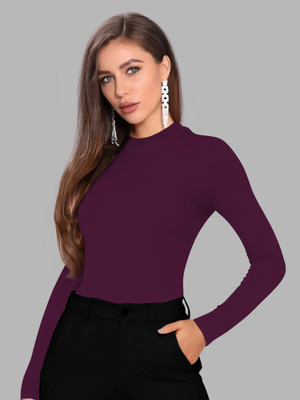 Dream Beauty Fashion Casual Solid Women Purple Top