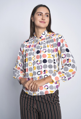 All Yours Casual Graphic Print Women White Top