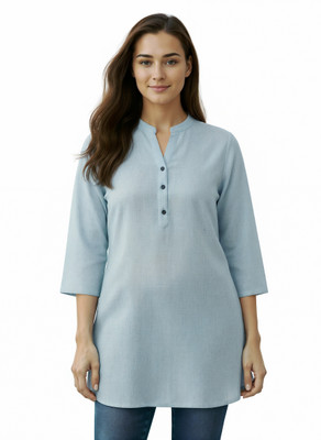 Swaroopi Casual Solid Women Blue Top