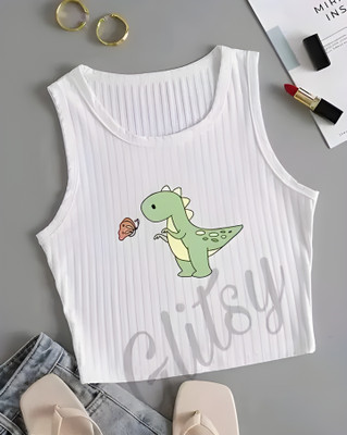 toystshirt Casual Striped Women White Top