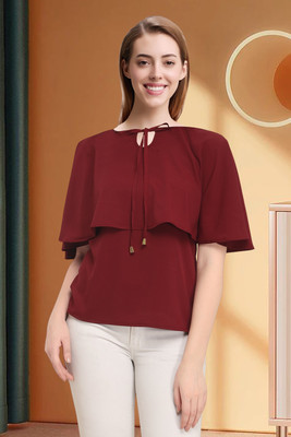 F Plus fashion Casual Solid Women Multicolor Top