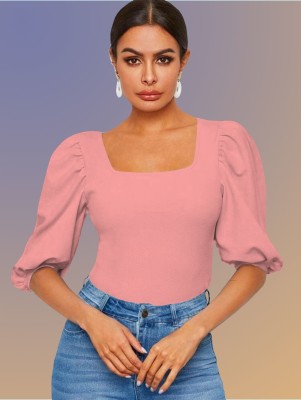 Dream Beauty Fashion Casual Solid Women Pink Top