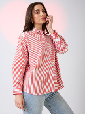 Globus Formal Striped Women Red Top