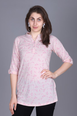 A & Y Casual Printed Women Pink Top