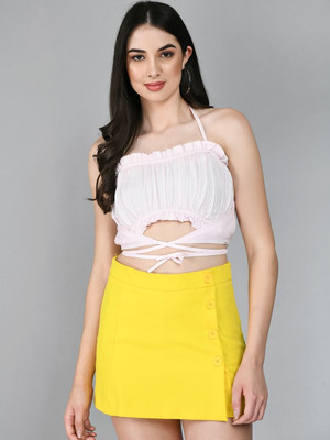 ADRIANA Party Solid Women Pink Top