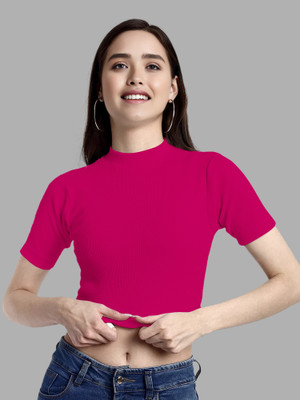 Dream Beauty Fashion Casual Solid Women Pink Top